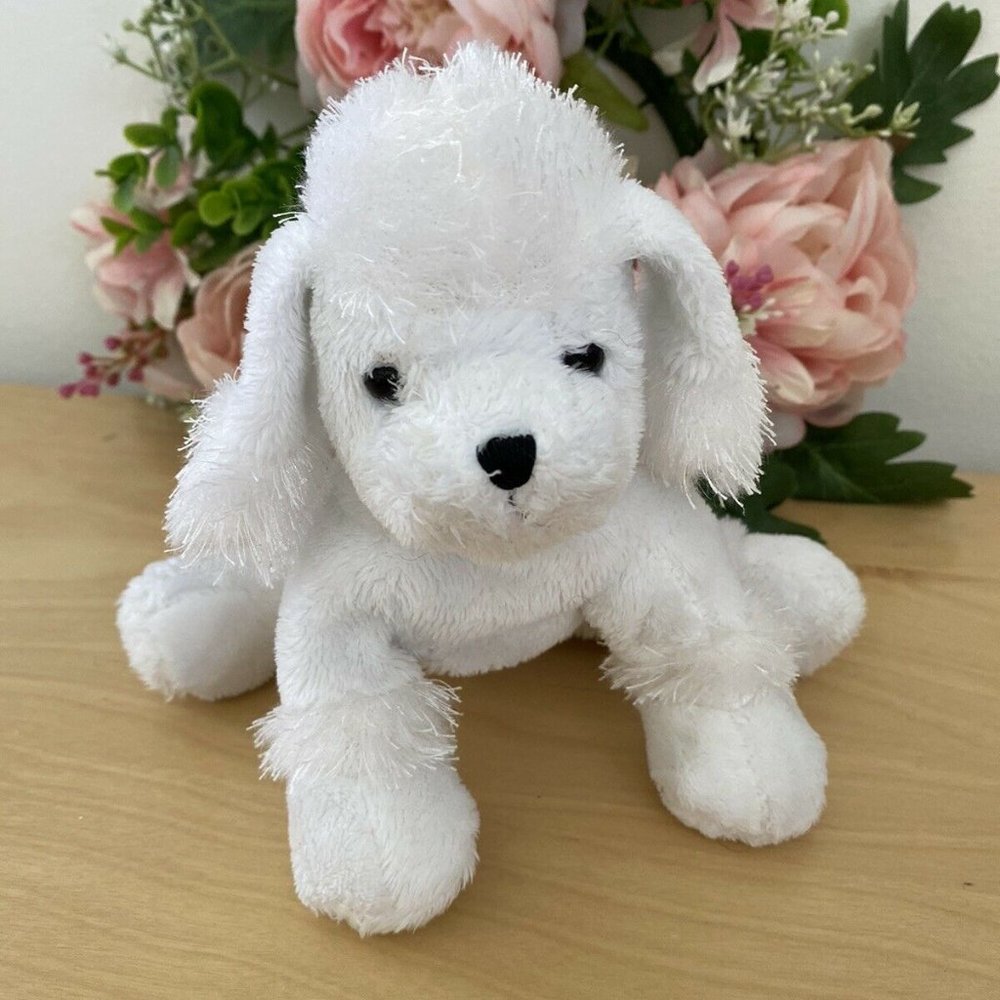 Ganz Lil' Kinz‎ White Poodle Plush (HS014) Rare EUC